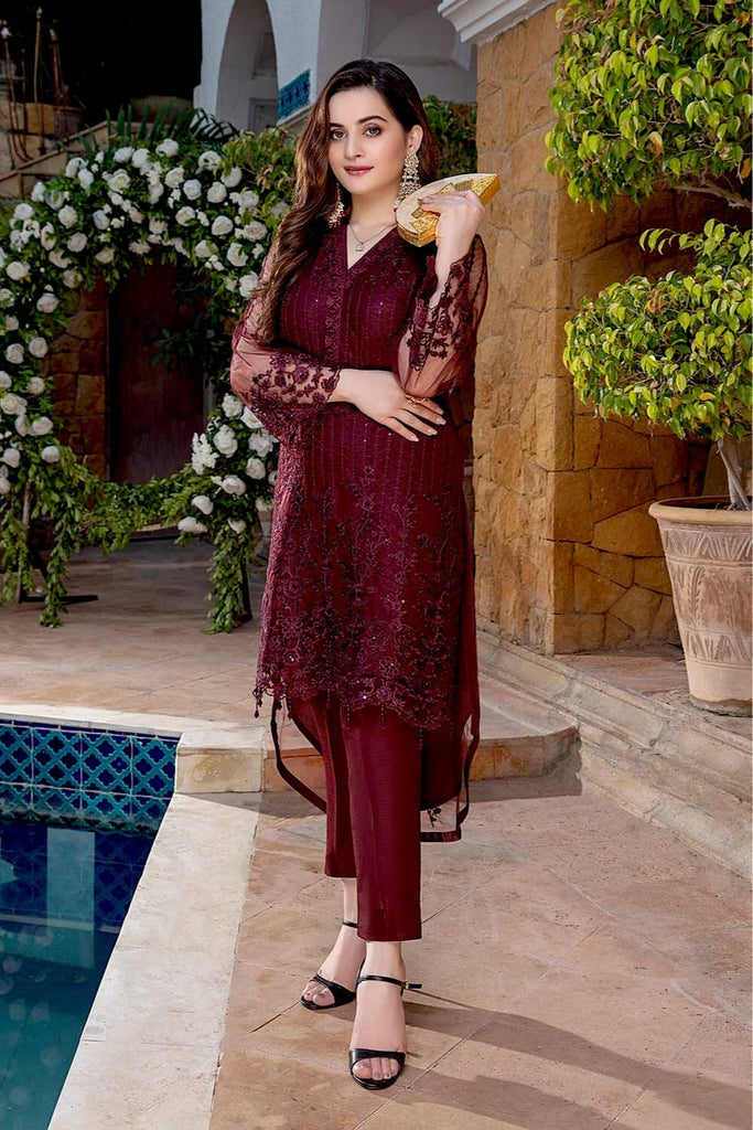 Azure Luxury Formals Unstitched Shirt 2021 | Dazzling Dew