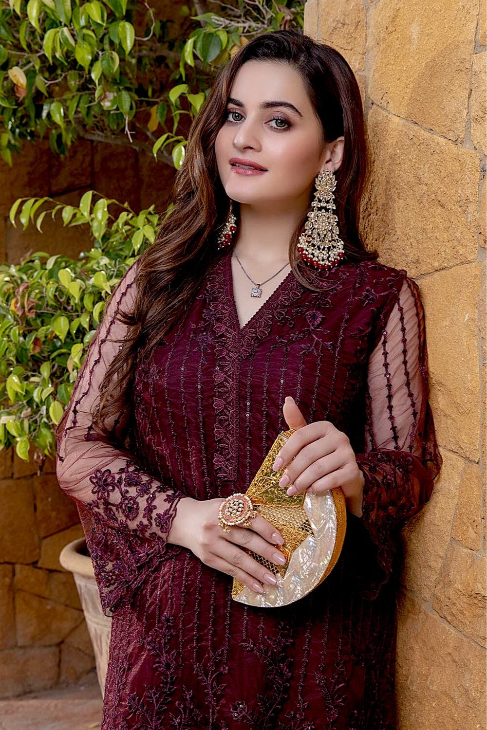 Azure Luxury Formals Unstitched Shirt 2021 | Dazzling Dew