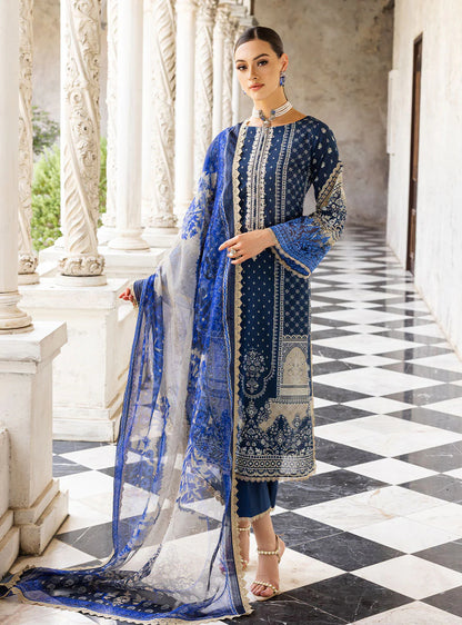 Tahra By Zainab Chottani Lawn Collection 2023 | Celestial Bliss | 9B