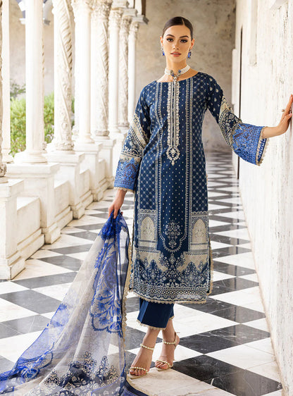 Tahra By Zainab Chottani Lawn Collection 2023 | Celestial Bliss | 9B