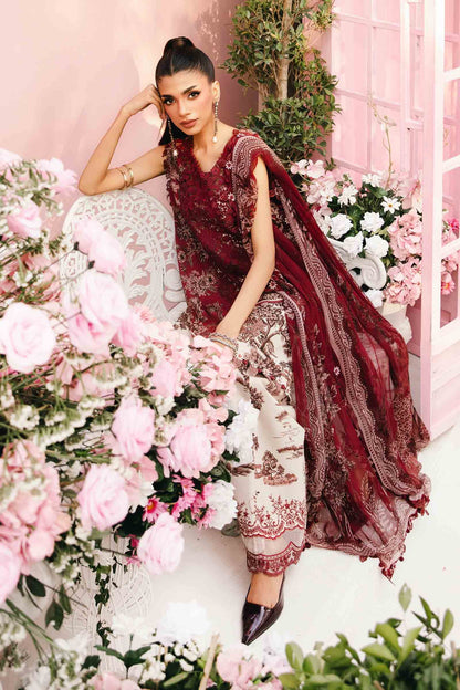 Maria B MPrints- 3 Piece Unstitched Embroidered Lawn Suit | MPT-8-A