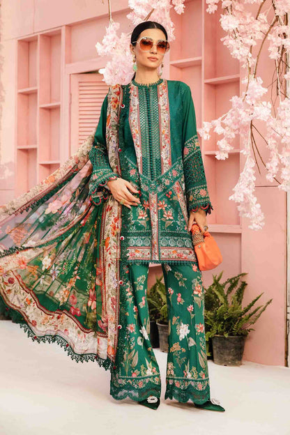 Maria B MPrints- 3 Piece Unstitched Embroidered Lawn Suit | MPT-2610-A