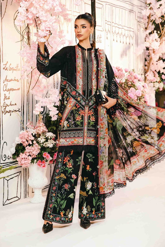 Maria B MPrints- 3 Piece Unstitched Embroidered Lawn Suit | MPT-2610-B