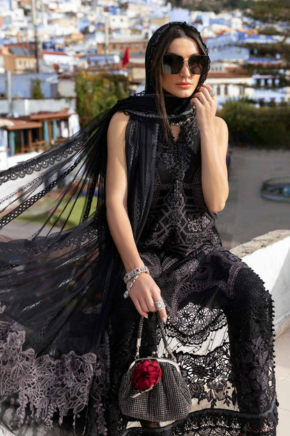 Maria B 3pc Unstitched Luxury Lawn 2025 | D-2512-B