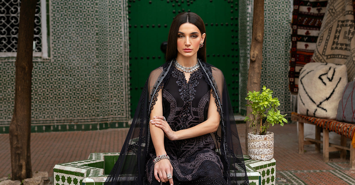 Maria B 3pc Unstitched Luxury Lawn 2025 | D-2512-B