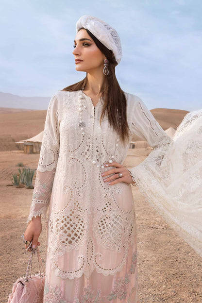 Maria B 3pc Unstitched Luxury Dobby Lawn 2025 | D-2515-A