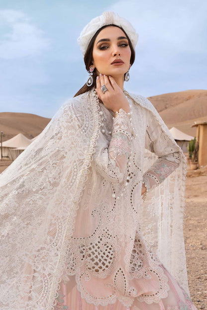 Maria B 3pc Unstitched Luxury Dobby Lawn 2025 | D-2515-A