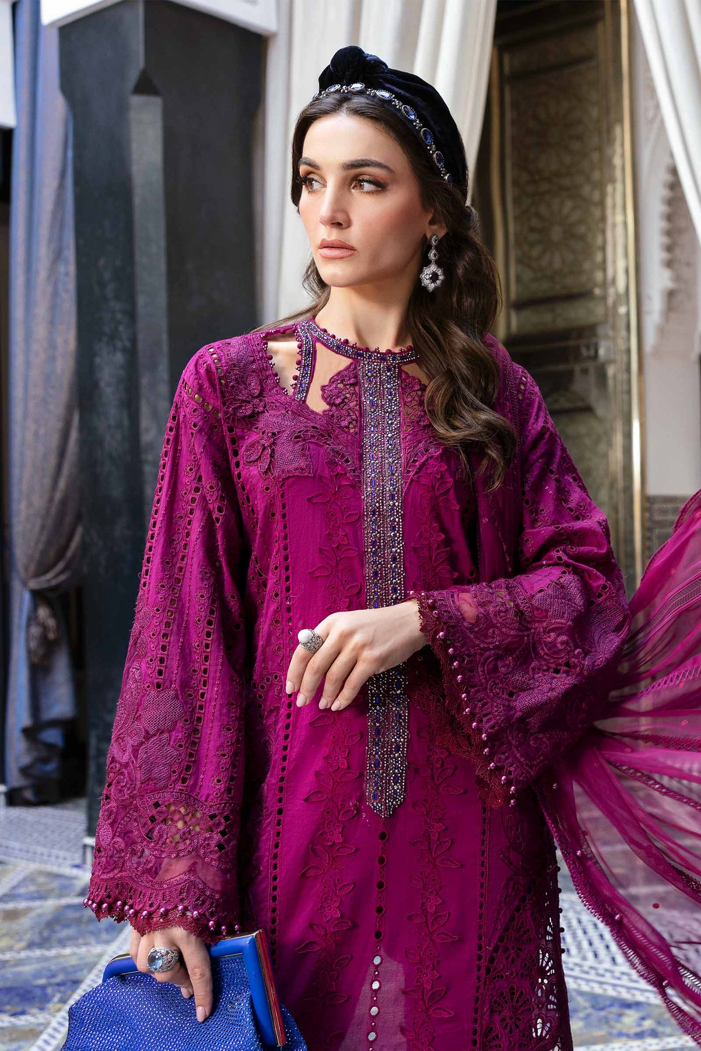 Maria B. Embroidered Lawn Suit 2025| D-2502-B