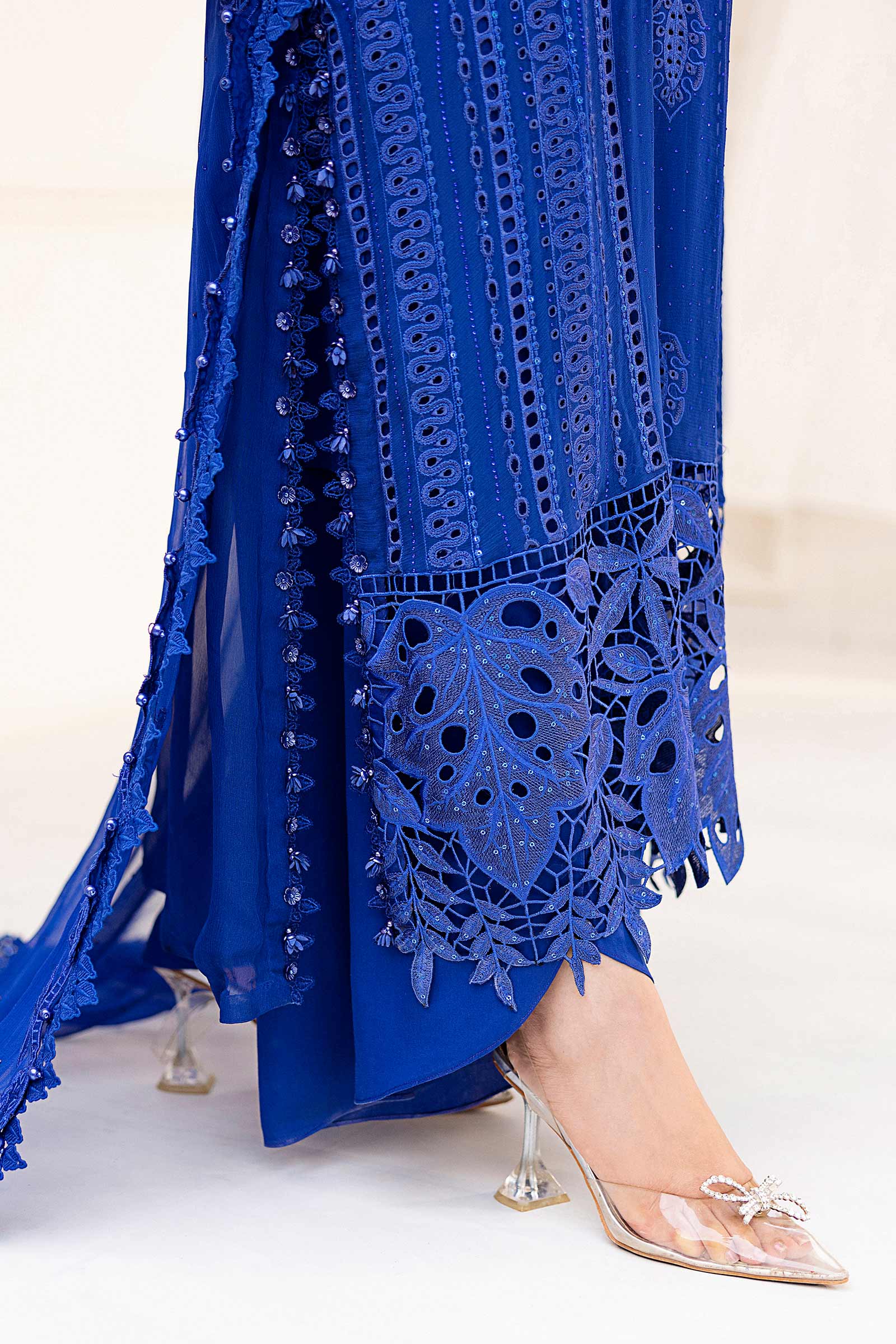Maria.B. Unstitched Chiffon Embroidered Suit - 103