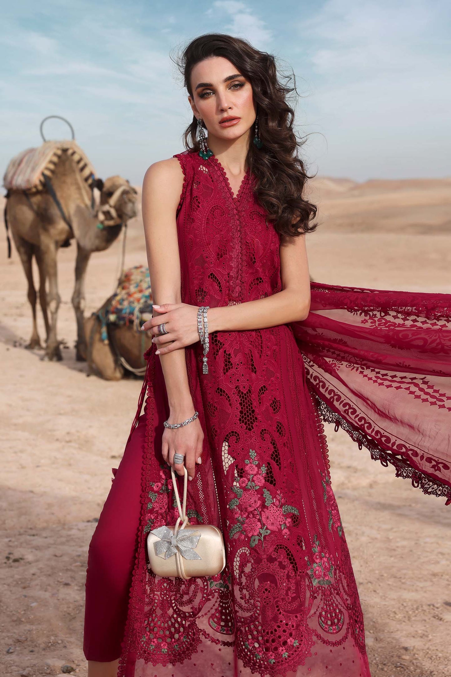 Maria B. Embroidered Lawn Suit 2025| D-2504-A