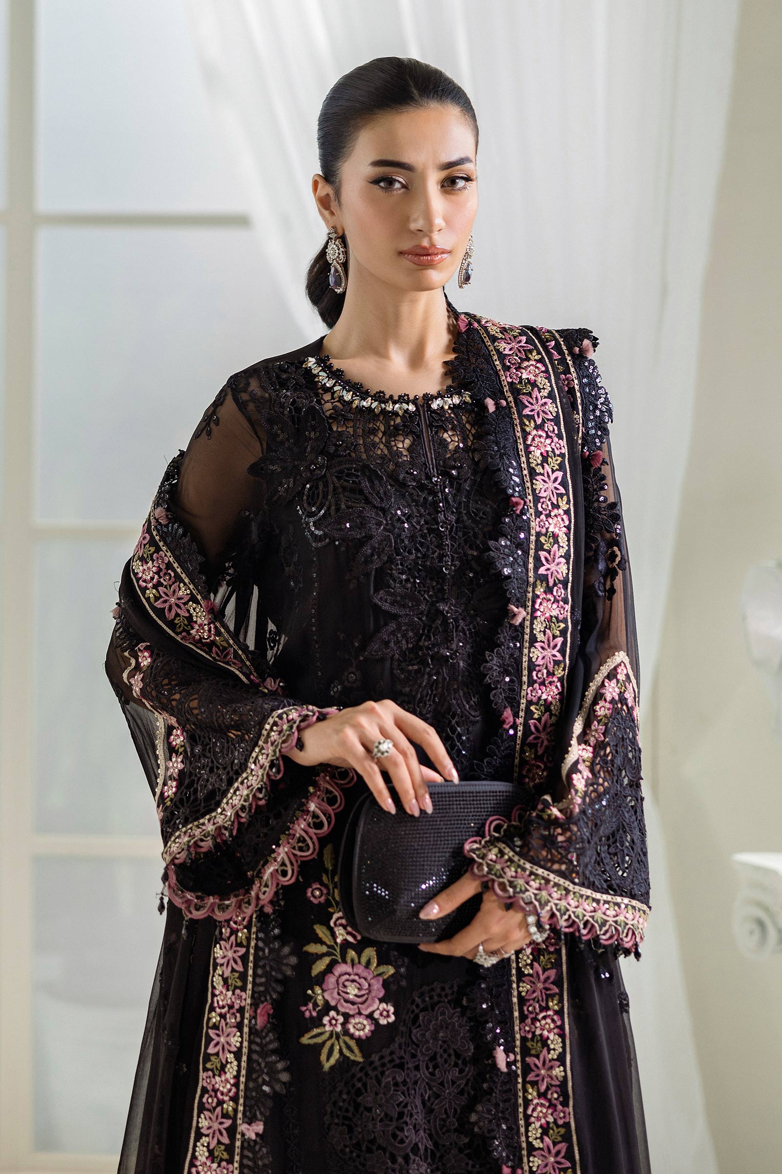 Maria.B. Unstitched Chiffon Embroidered Suit - 104