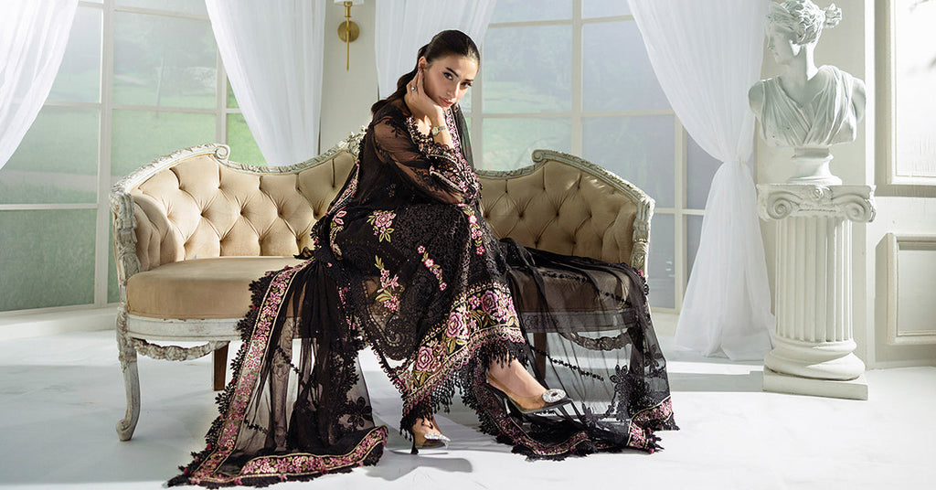 Maria.B. Unstitched Chiffon Embroidered Suit - 104