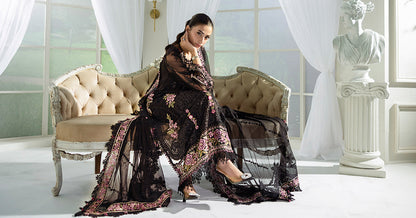 Maria.B. Unstitched Chiffon Embroidered Suit - 104