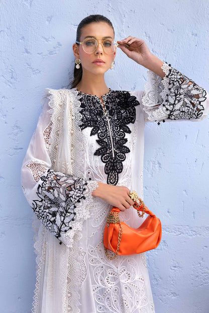 Maria B. Embroidered Paper Cotton Suit 2025| D-2505-A