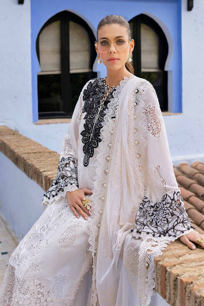 Maria B. Embroidered Paper Cotton Suit 2025| D-2505-A