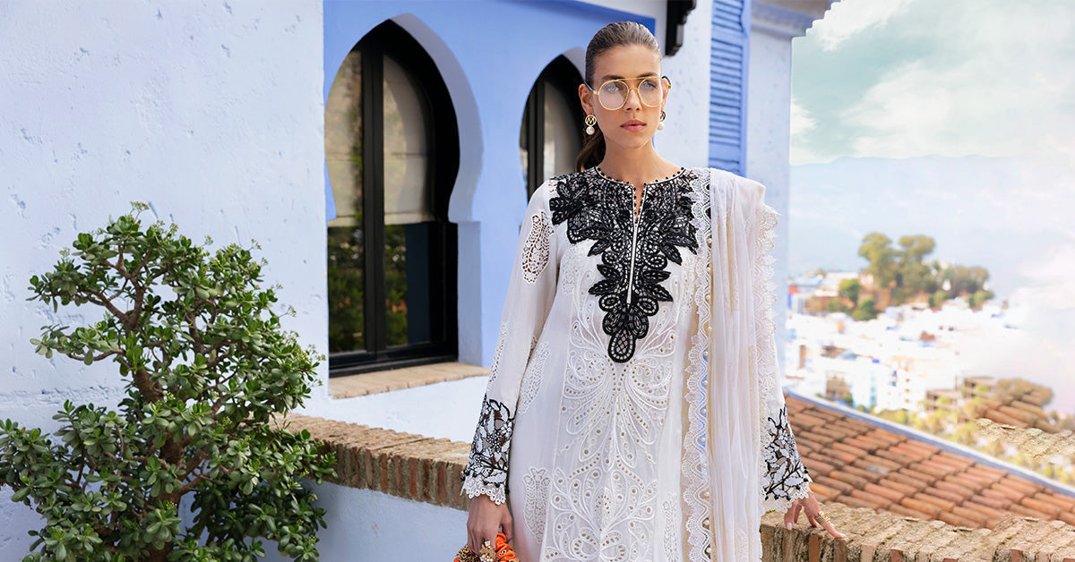 Maria B. Embroidered Paper Cotton Suit 2025| D-2505-A