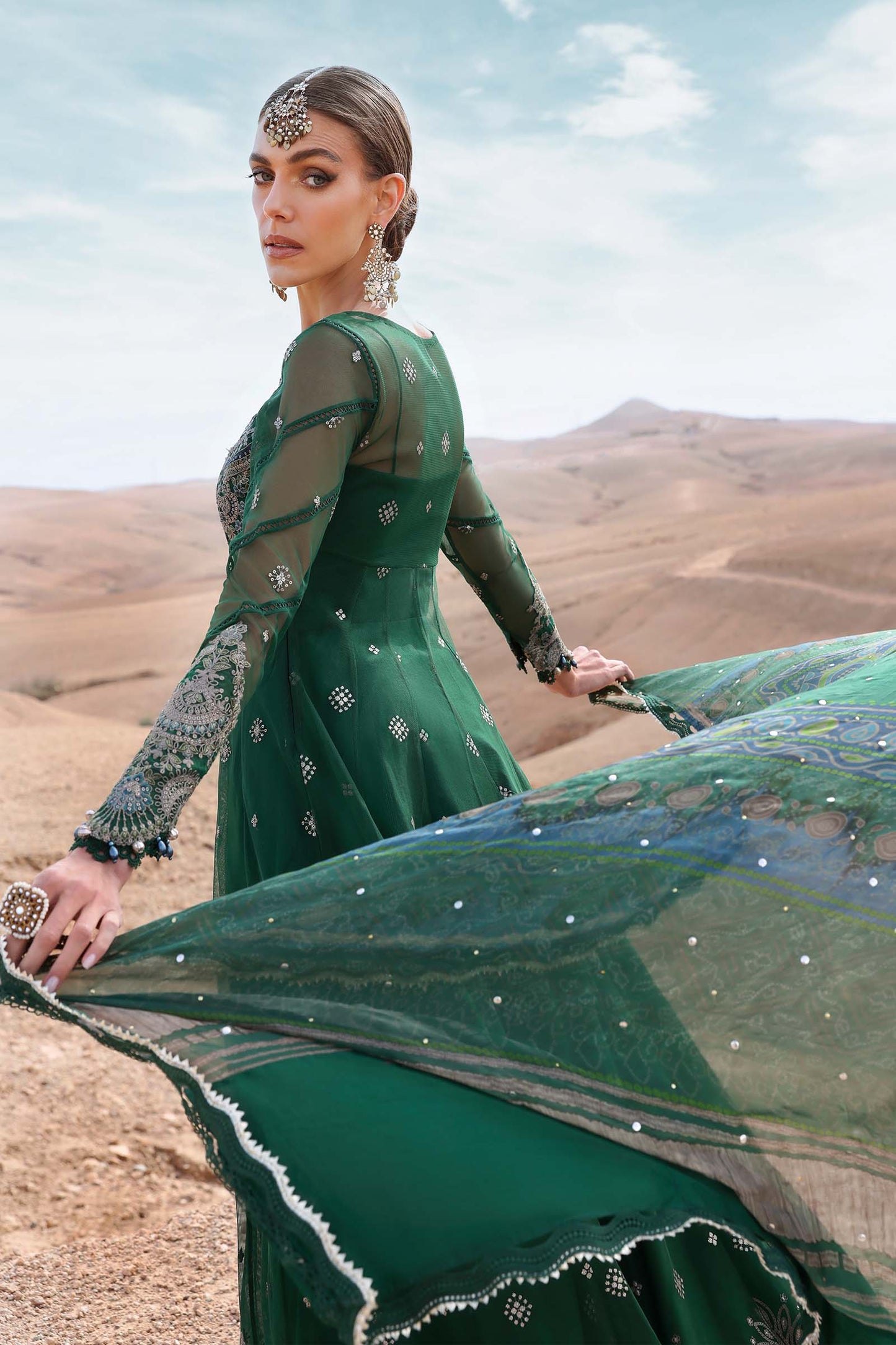 Maria B. Embroidered Net Suit 2025| D-2507-A