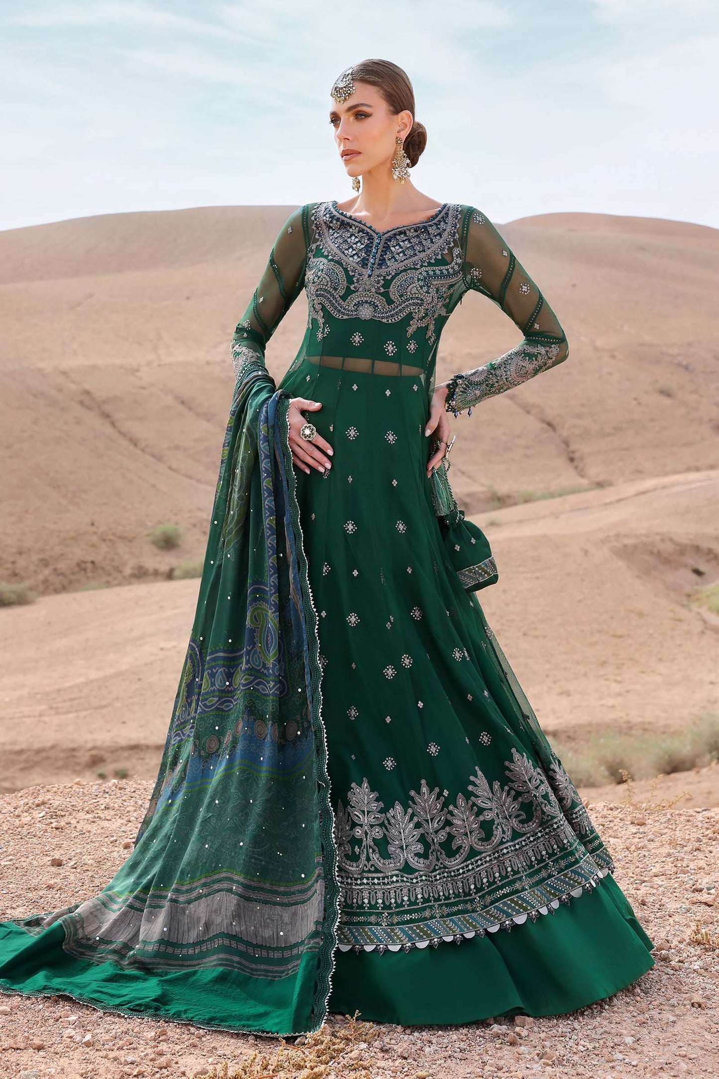 Maria B. Embroidered Net Suit 2025| D-2507-A