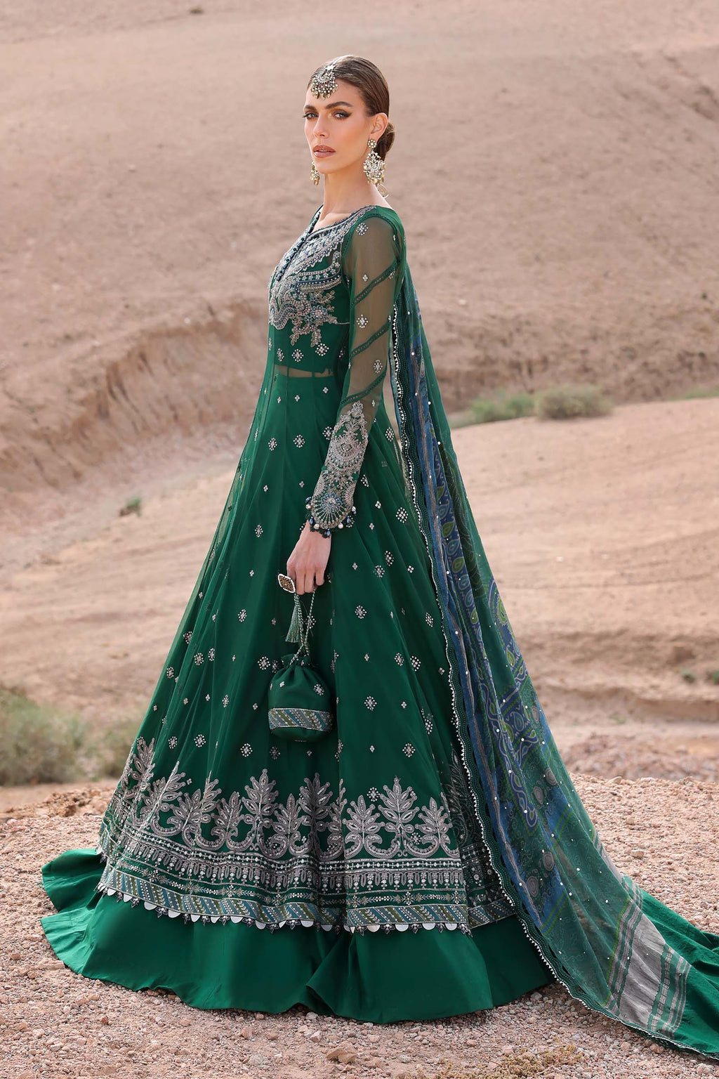 Maria B. Embroidered Net Suit 2025| D-2507-A