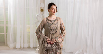 Maria.B. Unstitched Chiffon Embroidered Suit - 107