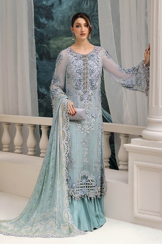 Maria.B. Unstitched Chiffon Embroidered Suit - 108
