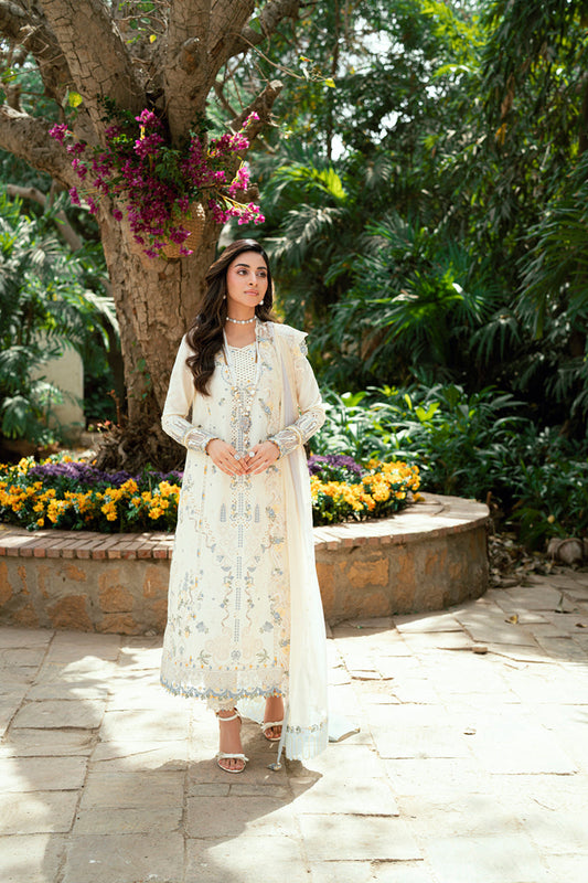 Qalamkar Luxury Lawn 2025 - 3pc Unstitched  | Adeena