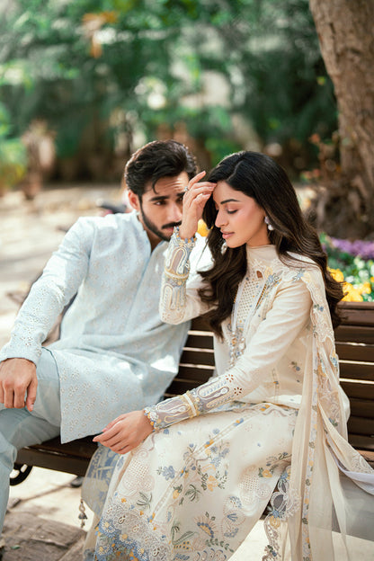 Qalamkar Luxury Lawn 2025 - 3pc Unstitched  | Adeena