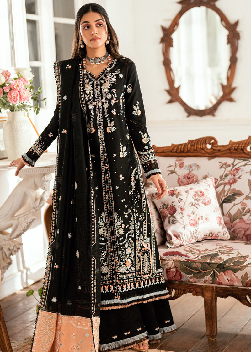 Qalamkar Luxury Lawn 2025 - 3pc Unstitched  | Misha - Mirha Fashion