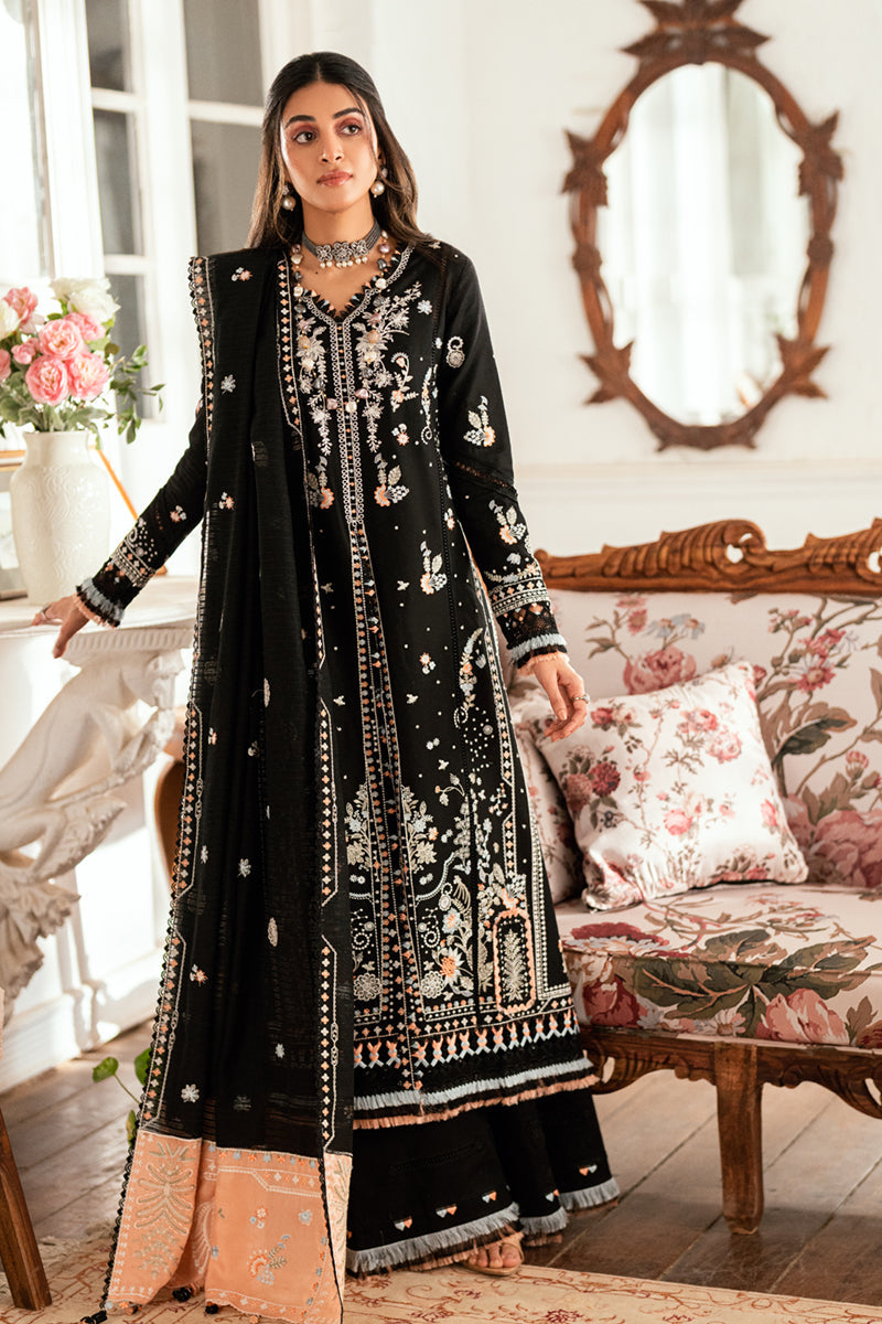 Qalamkar Luxury Lawn 2025 - 3pc Unstitched  | Misha