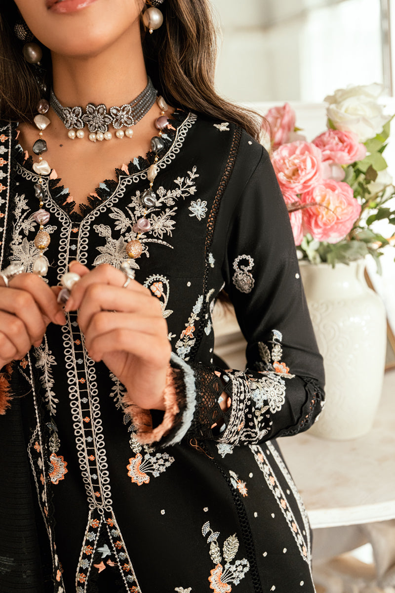 Qalamkar Luxury Lawn 2025 - 3pc Unstitched  | Misha - Mirha Fashion