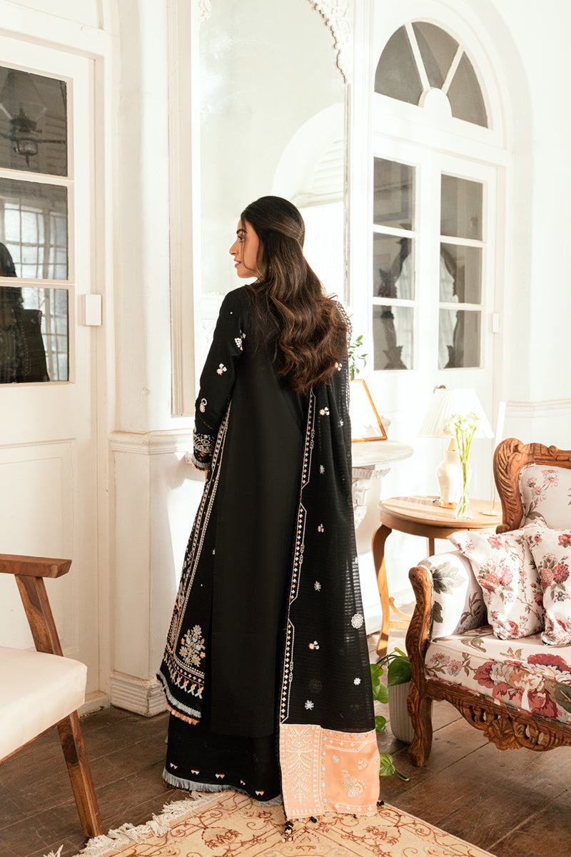 Qalamkar Luxury Lawn 2025 - 3pc Unstitched  | Misha - Mirha Fashion