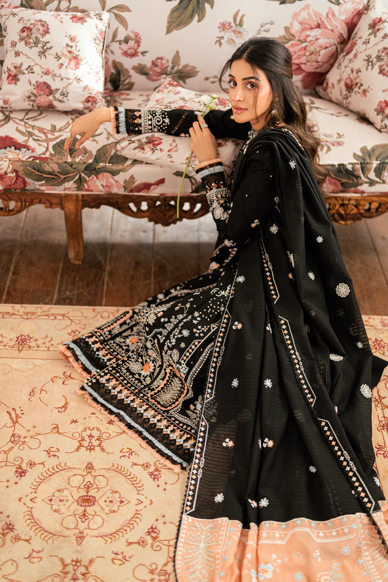 Qalamkar Luxury Lawn 2025 - 3pc Unstitched  | Misha - Mirha Fashion