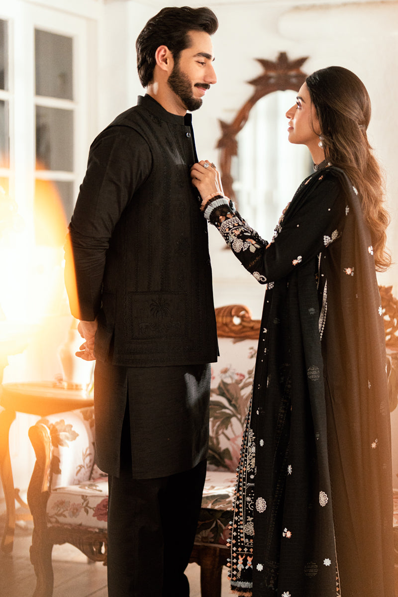 Qalamkar Luxury Lawn 2025 - 3pc Unstitched  | Misha - Mirha Fashion