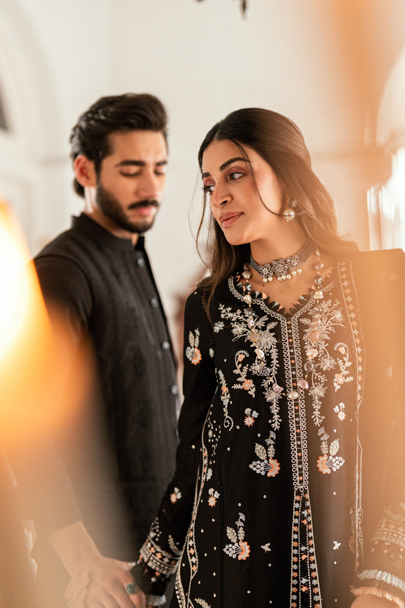 Qalamkar Luxury Lawn 2025 - 3pc Unstitched  | Misha - Mirha Fashion