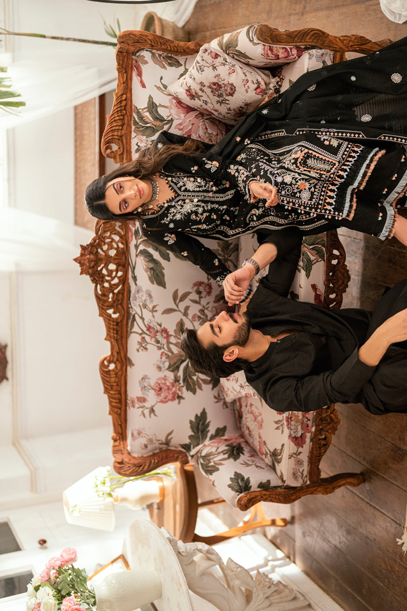 Qalamkar Luxury Lawn 2025 - 3pc Unstitched  | Misha - Mirha Fashion