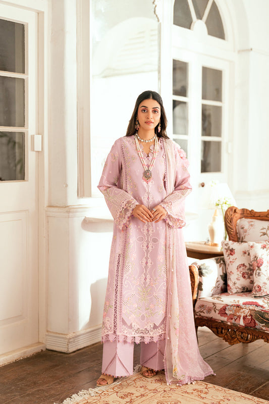 Qalamkar Luxury Lawn 2025 - 3pc Unstitched  | Komal