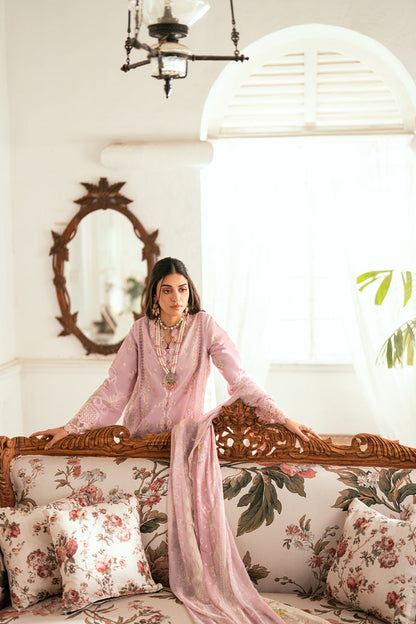 Qalamkar Luxury Lawn 2025 - 3pc Unstitched  | Komal