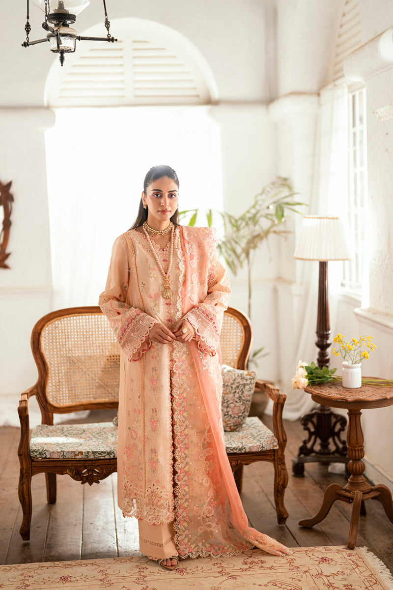 Qalamkar Luxury Lawn 2025 - 3pc Unstitched | Zoya
