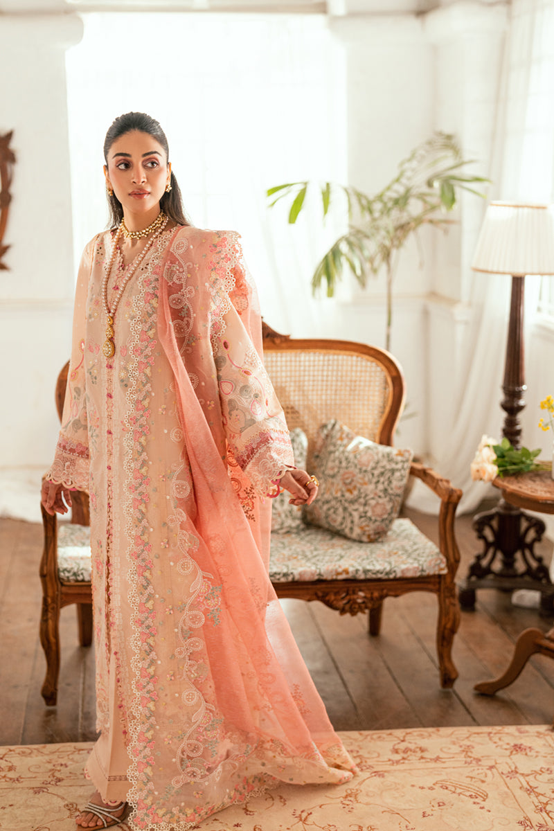 Qalamkar Luxury Lawn 2025 - 3pc Unstitched | Zoya