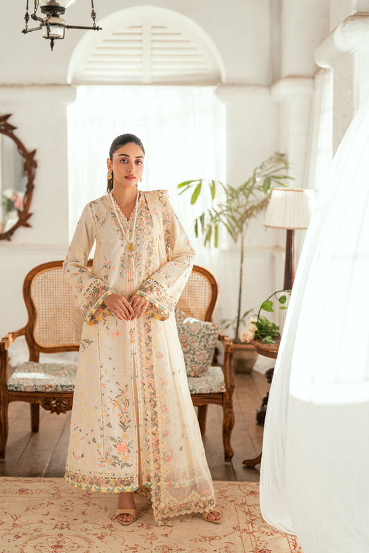 Qalamkar Luxury Lawn 2025 - 3pc Unstitched | Rina