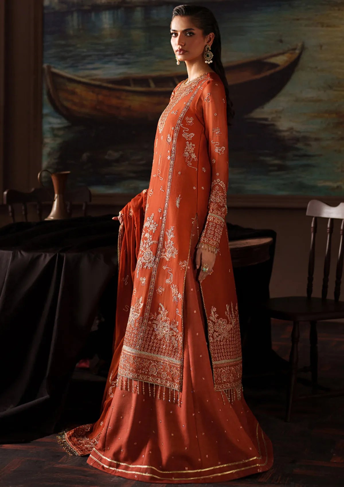 Zarif Premium Chiffon Unstitched Collection 2025 | ZRF-PRC-07 ELEONORE