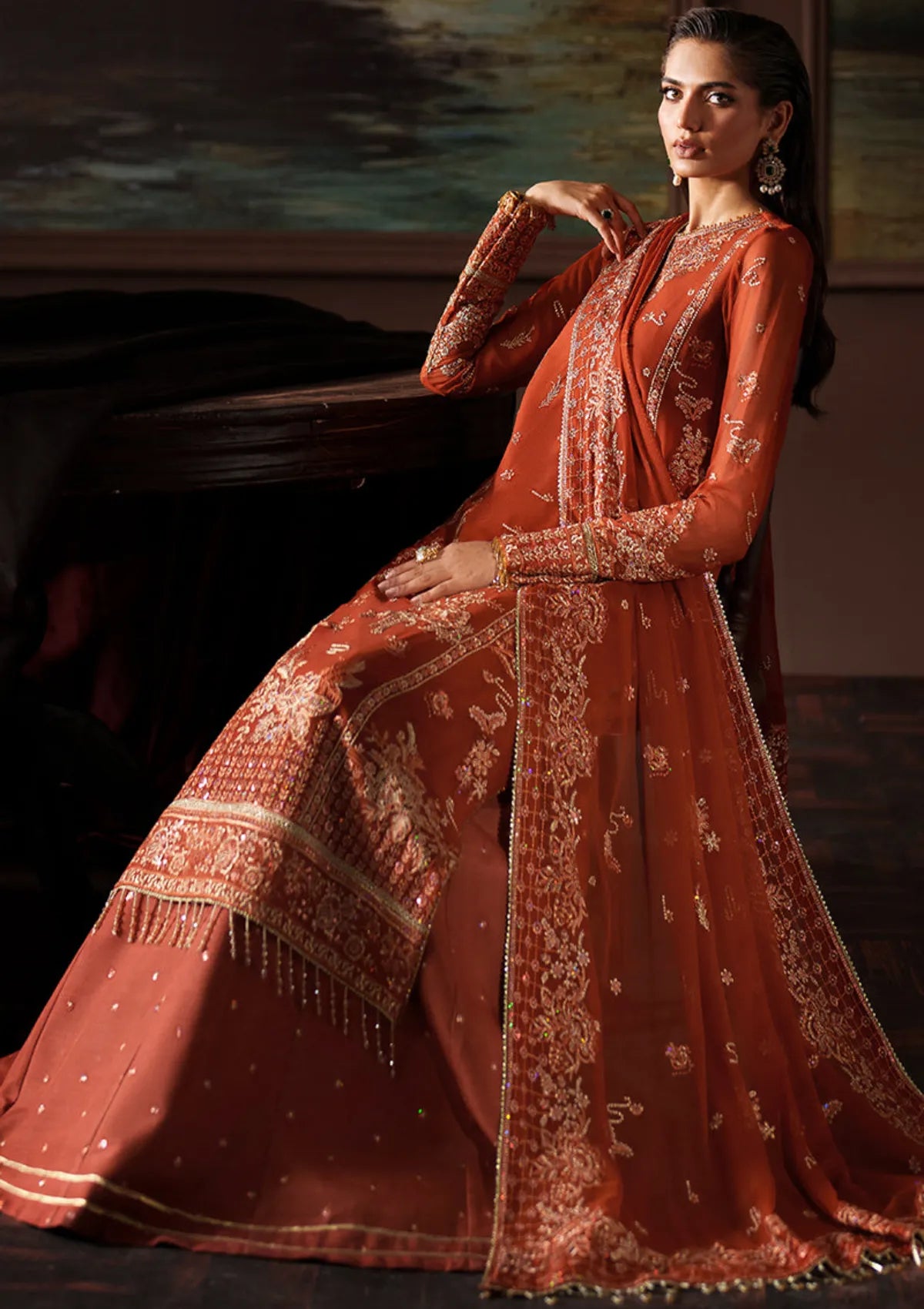 Zarif Premium Chiffon Unstitched Collection 2025 | ZRF-PRC-07 ELEONORE