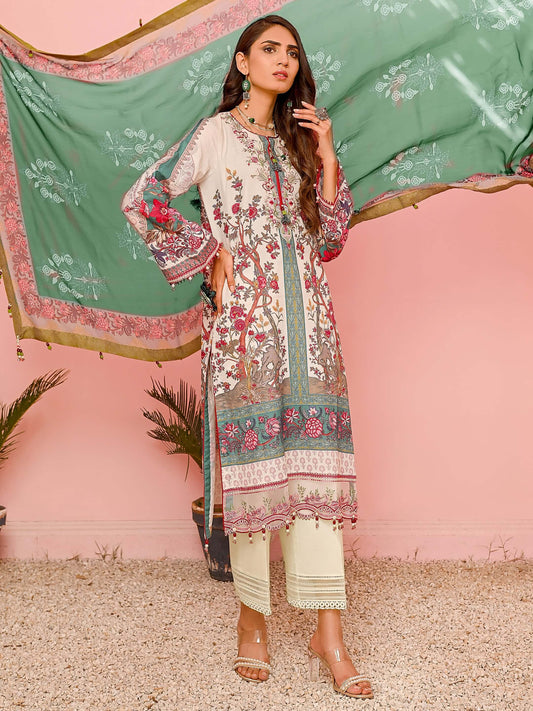 Anaya-Viva Prints 2023-Vinata-Offwhite VP23-02 - Mirha Fashion