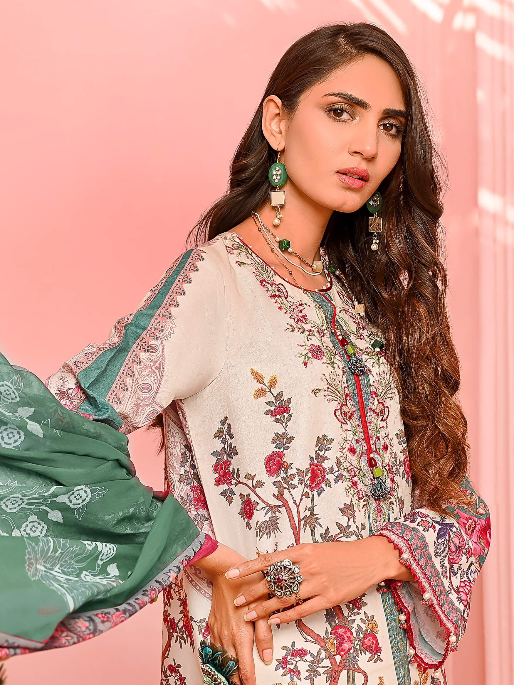 Anaya-Viva Prints 2023-Vinata-Offwhite VP23-02 - Mirha Fashion
