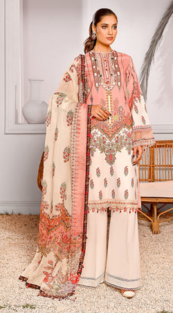 Anaya-Viva Prints 2023-Sherine-tea pink VP23-10 - Mirha Fashion
