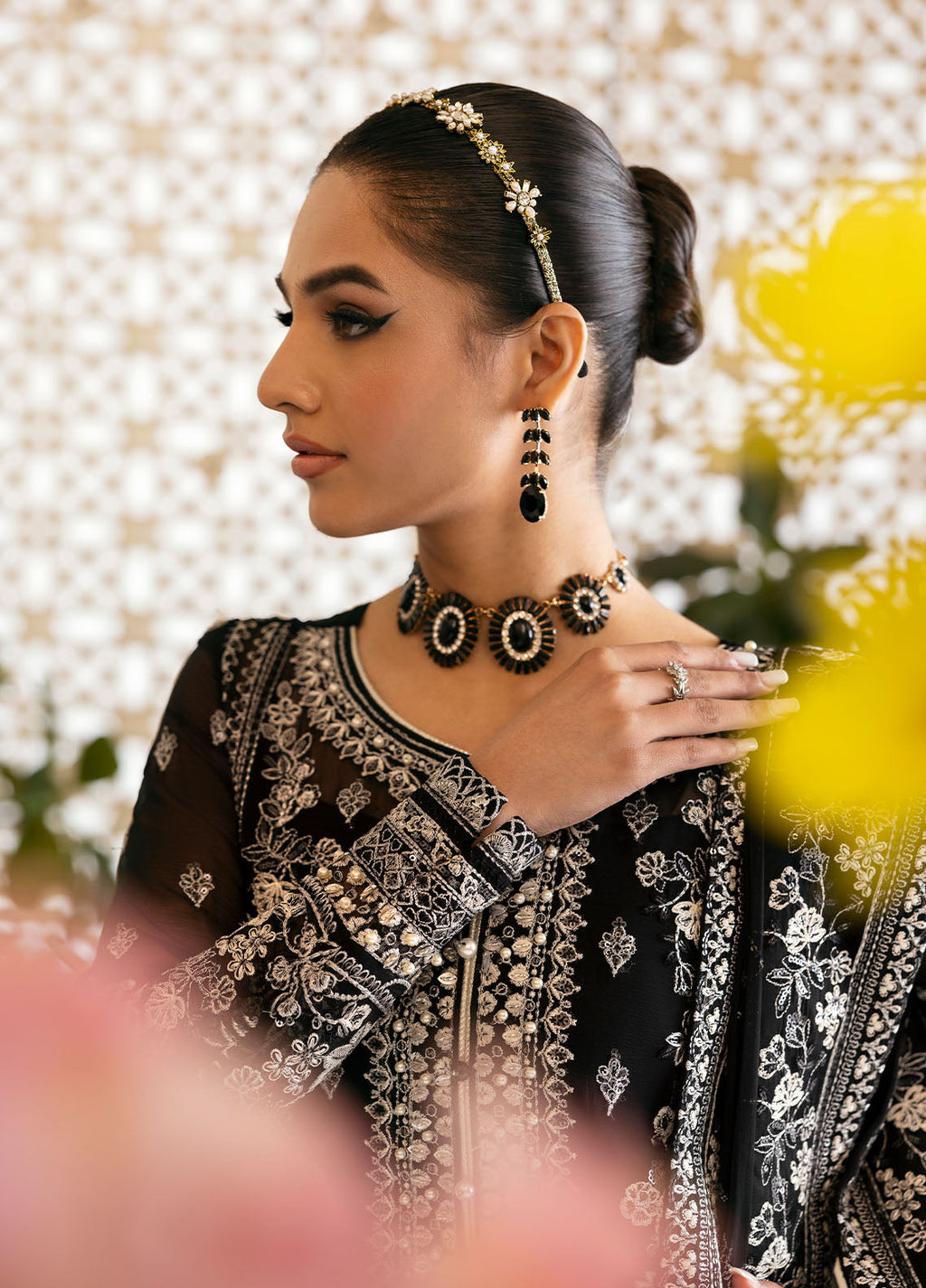 Reverie by Gulaal 2025| Embroidered Chiffon Suit Unstitched 4 Piece | Nyra - Mirha Fashion