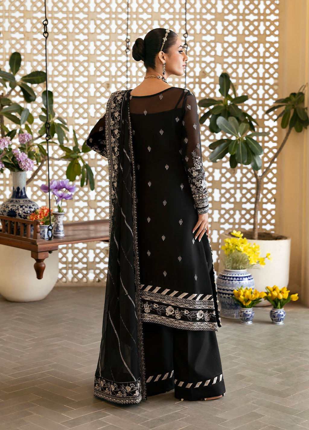 Reverie by Gulaal 2025| Embroidered Chiffon Suit Unstitched 4 Piece | Nyra - Mirha Fashion