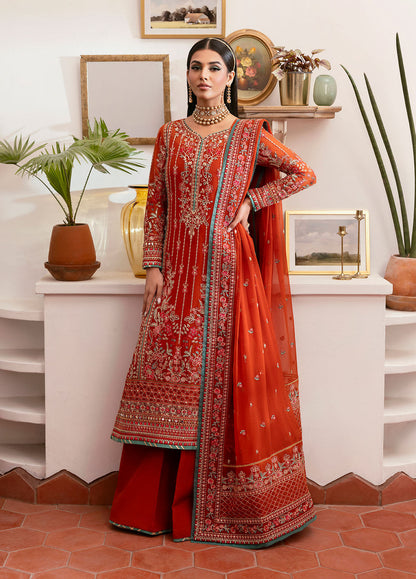 Reverie by Gulaal 2025| Embroidered Chiffon Suit Unstitched 4 Piece | Zarna