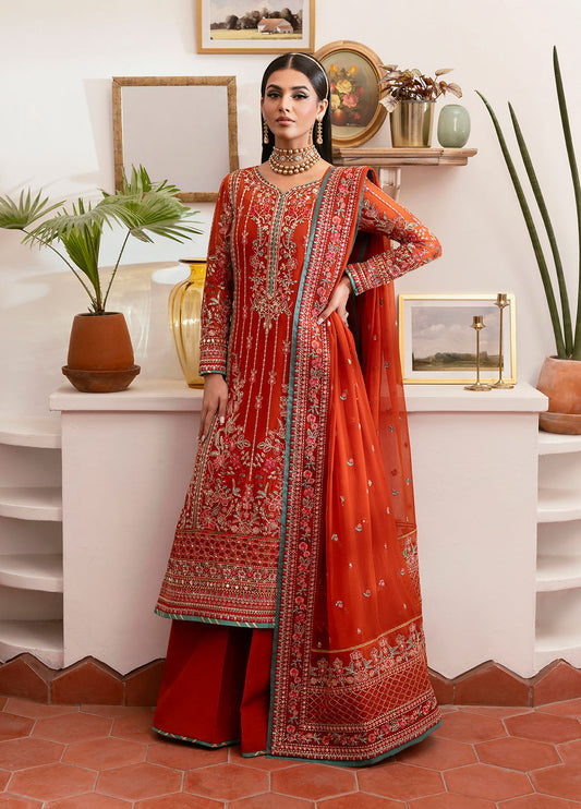 Reverie by Gulaal 2025| Embroidered Chiffon Suit Unstitched 4 Piece | Zarna
