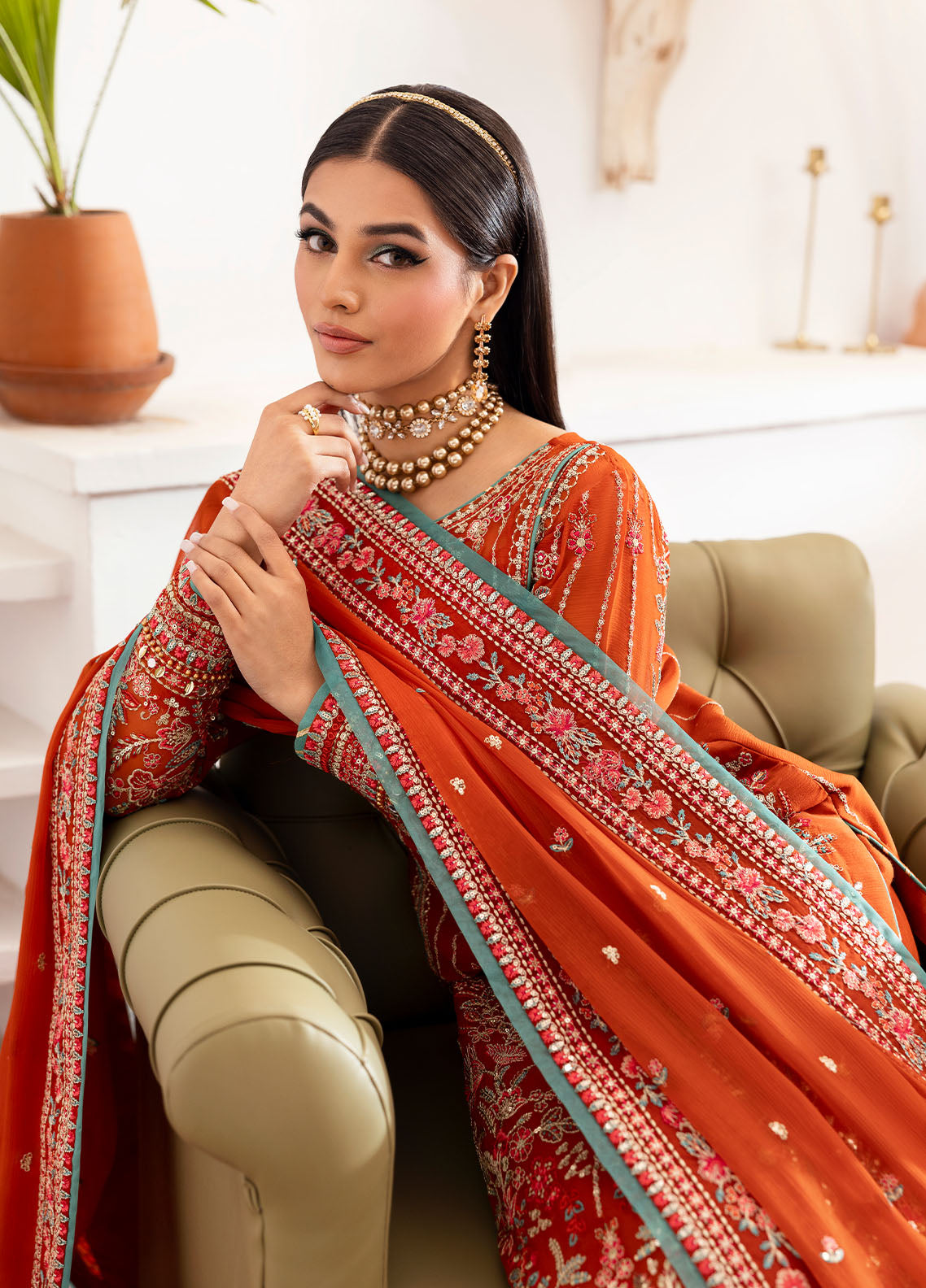 Reverie by Gulaal 2025| Embroidered Chiffon Suit Unstitched 4 Piece | Zarna